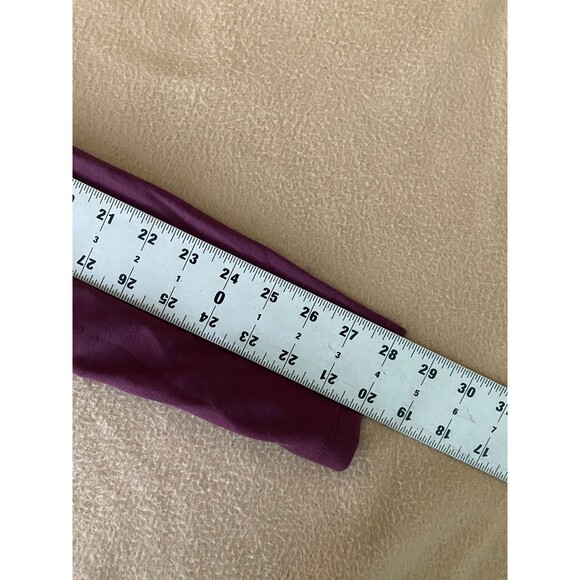 MAEVE by Anthro Slightly Cropped Ponte Corset Structured Long Sleeve Top Plum XL - Picture 9 of 10